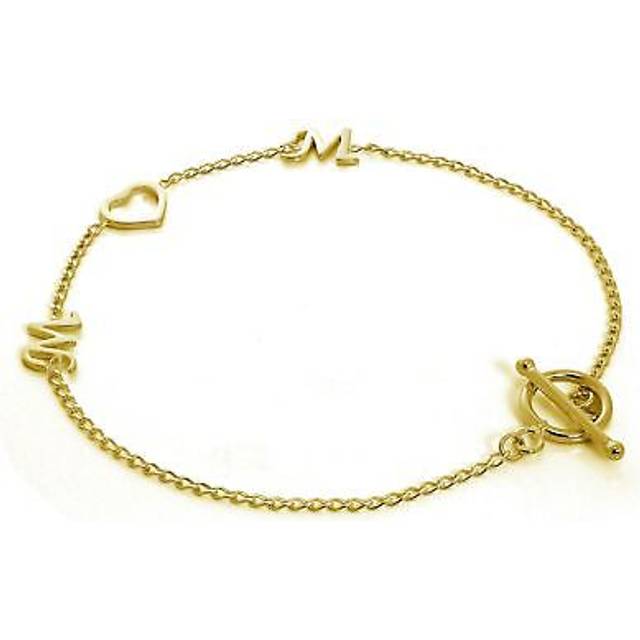 Gold Plated Sterling Silver Mum Heart Bracelet