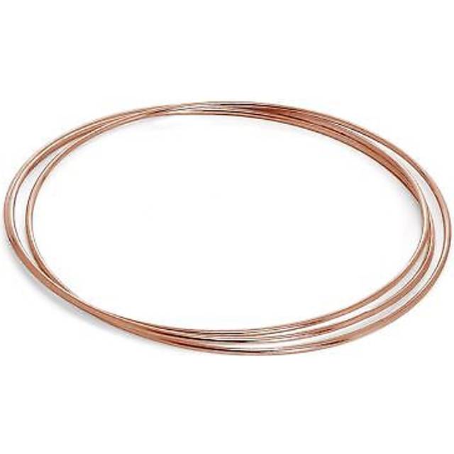 Rose Gold Plated Sterling Silver Maiden Triple Russian Bangle