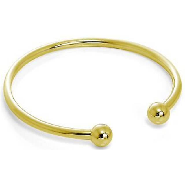 Gold Plated Hollow Sterling Silver Maiden Torque Bangle