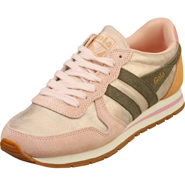 (8) Gola Daytona Blaze Womens Fashion Trainers in Rose Gold Khaki