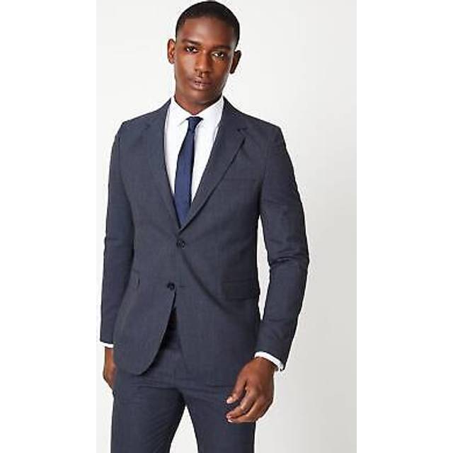 Mens Navy Slim Fit Puppytooth Suit Jacket