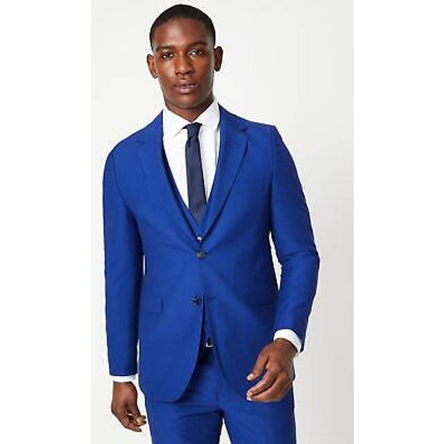 Burton bright blue suit mens smart suits