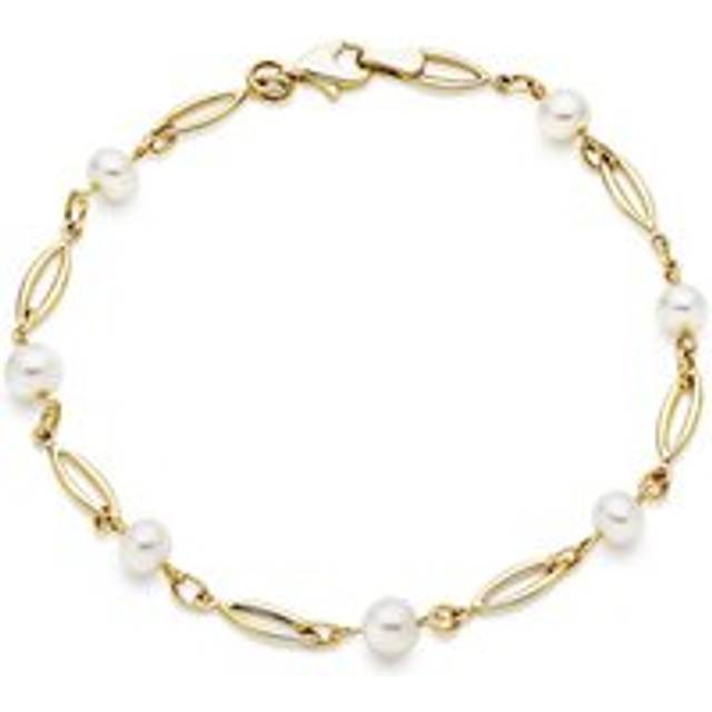9ct Yellow Gold Freshwater Cultured Pearl Bracelet