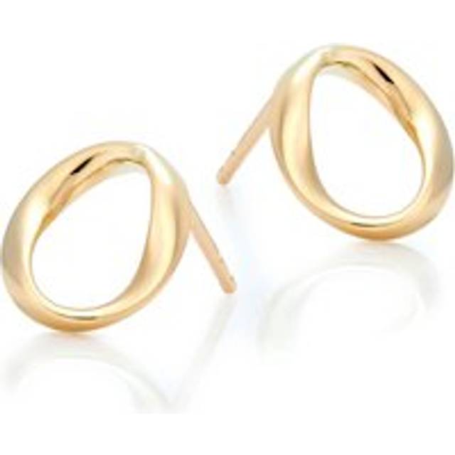 9ct Yellow Gold Circle Stud Earrings - Gold/Yellow Gold