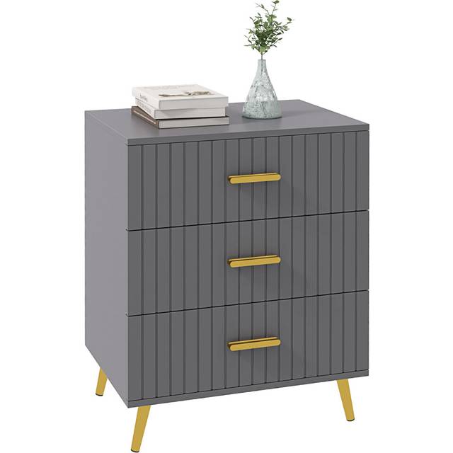 Homcom 3-Drawer Fabric Dresser, Chic Beige | Wowcher