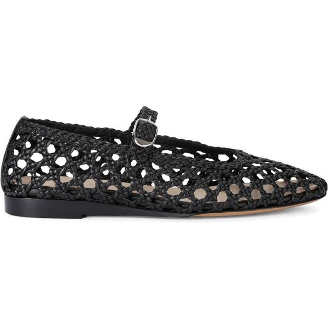 Le Monde Beryl Womens Black Mary Jane Woven Leather Ballet Flats Eur 42/ 9 Uk Women - BLACK