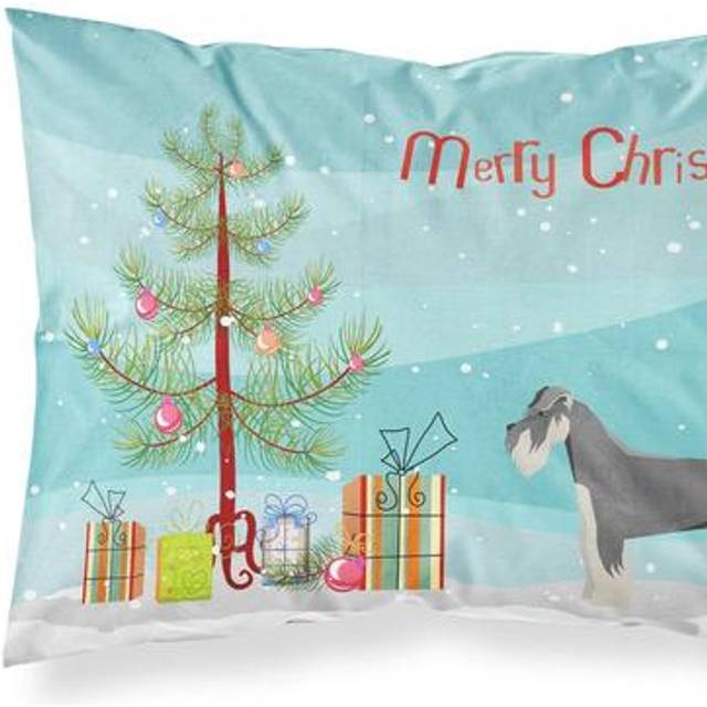 """""Caroline's Treasures Schnauzer Christmas Tree Fabric Standard pillowcases  Multicolor"""""