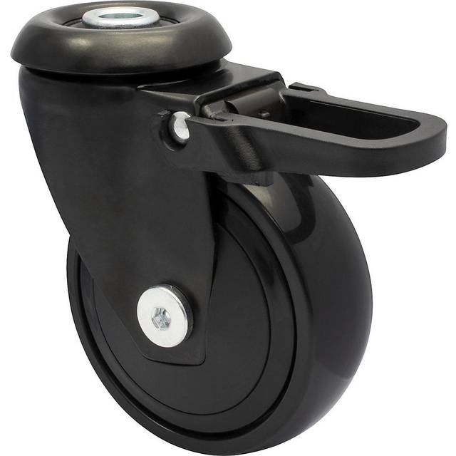 Wagner wheel width 23 mm, pack of 4, wheel width 23 mm, pack of 4, Ø 75 mm, swivel castor with total wheel stop