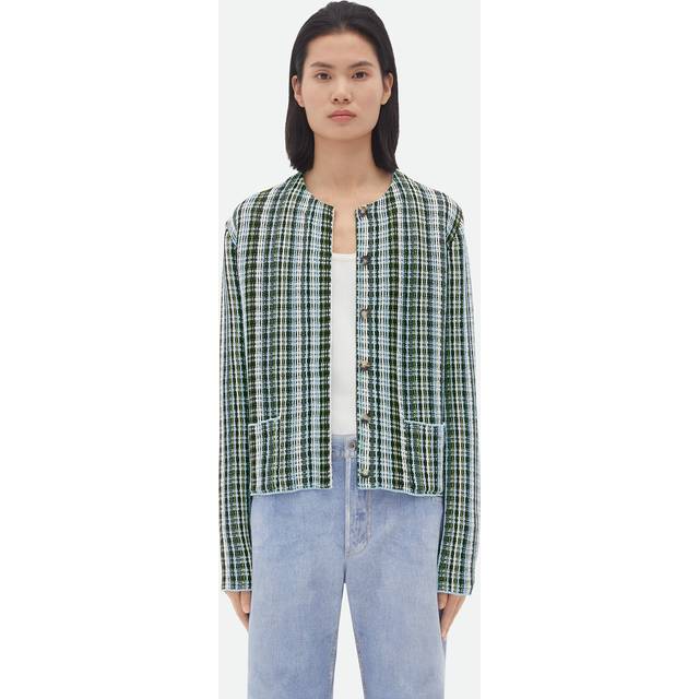 Bottega Veneta - Cotton-blend Tweed Cardigan - Blue - XL