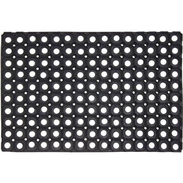 (40 x 60 cm) MantraRaj Rubber Ring Heavy Duty Outdoor Entrance Door Mat Honeycomb With Drainage Holes, Anti Fatigue Dirt Scrapper