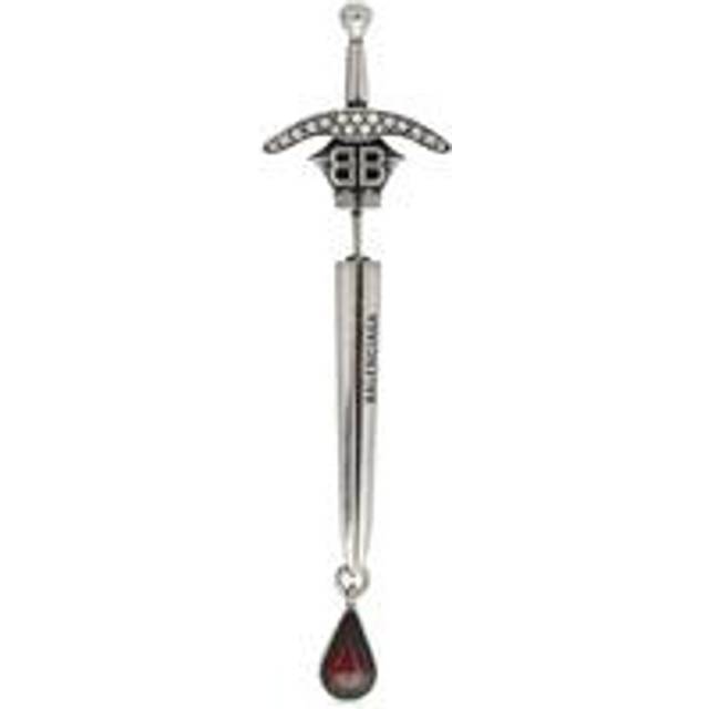 Balenciaga Goth Sword Earring - Silver - Unisex - Brass, Glass