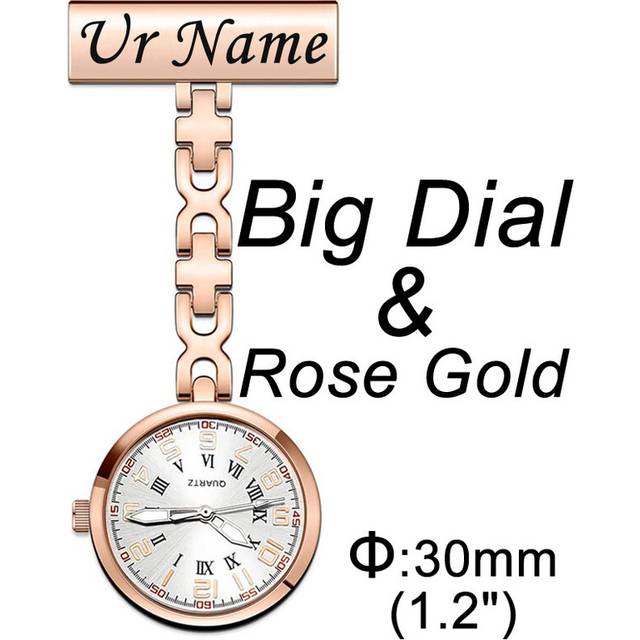 (Big Dial Rose) Customized Engraved Your Name Personalized LOGO Lapel Pin Brooch Midwife