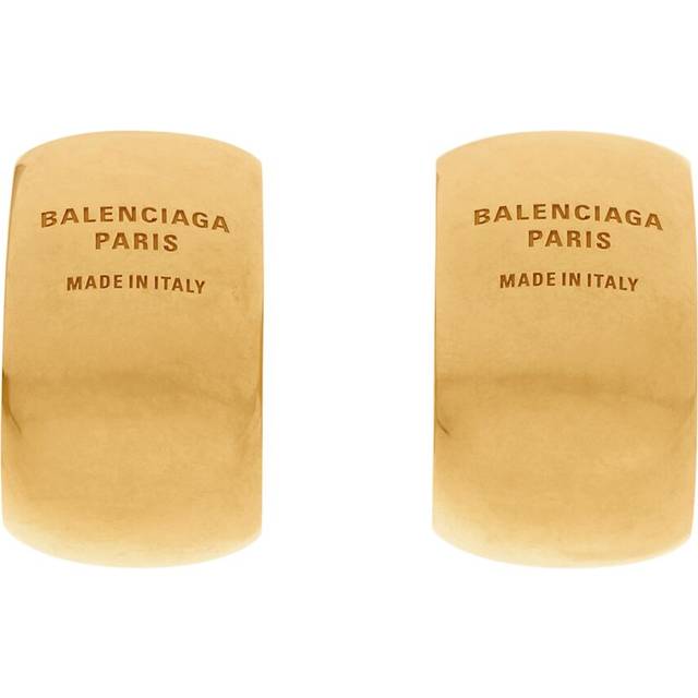 Balenciaga Plated Earrings - Gold - Women's - Brass