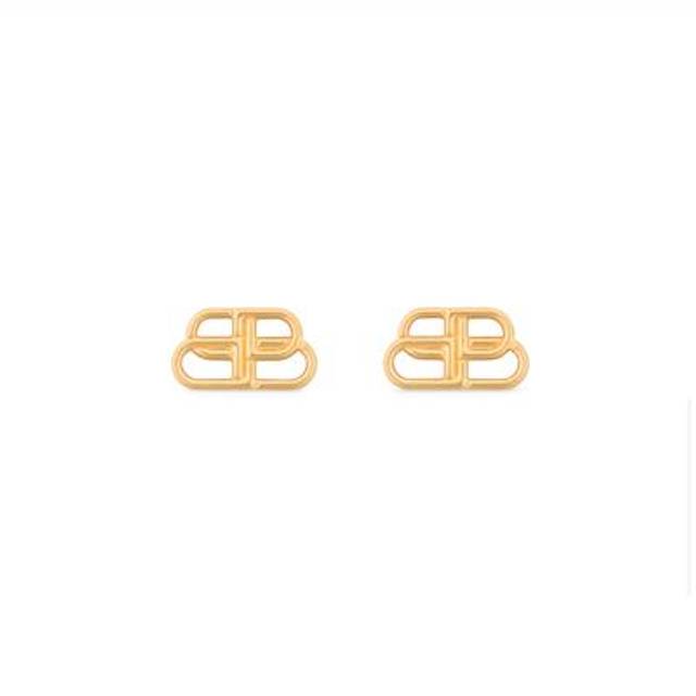 Balenciaga BB S Stud Earrings - Gold - Women's - Brass