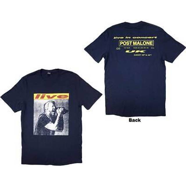 (L, Navy) Post Malone Live In Concert T Shirt
