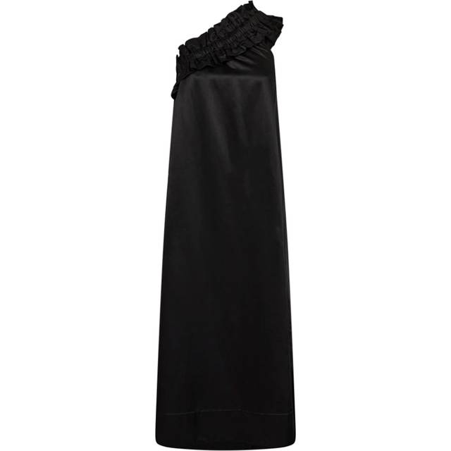 Copenhagen Muse, Klänning, Dam, XS, Polyester, One-Shoulder Maxiklänning - black (XS)