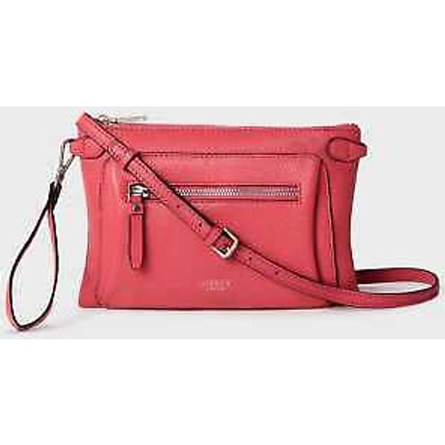 The Ruby Leather Crossbody Clutch Bag - Fuchsia - One Size