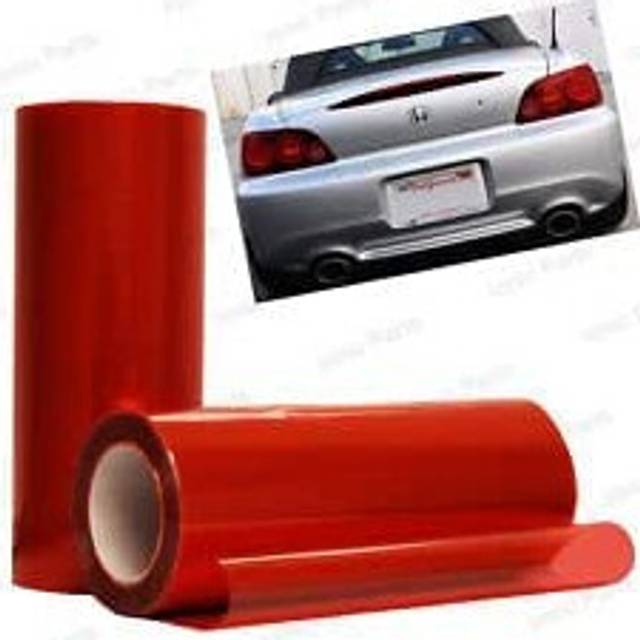 100cm x 30cm RED Car Headlights, Tail Lights, Fog Lights Tint Vinyl Film, Self Adhesive Waterproof