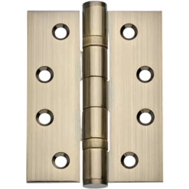 Wickes Antique Brass Ball Bearing Hinge - 102mm - Pack of 3