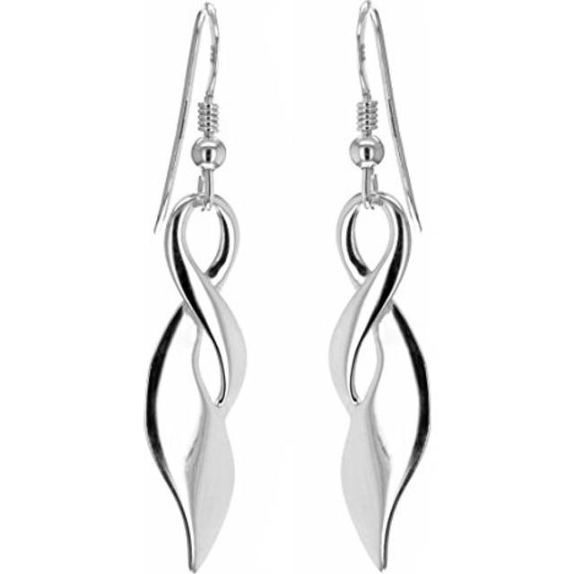 Tuscany Silver Women&#39;s Sterling Silver Twist Spoon Drop Earrings