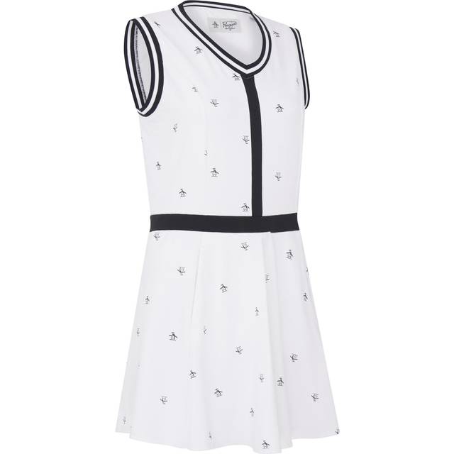 Women's V-Neck Allover Pete Print Tennis Dress In Bright White