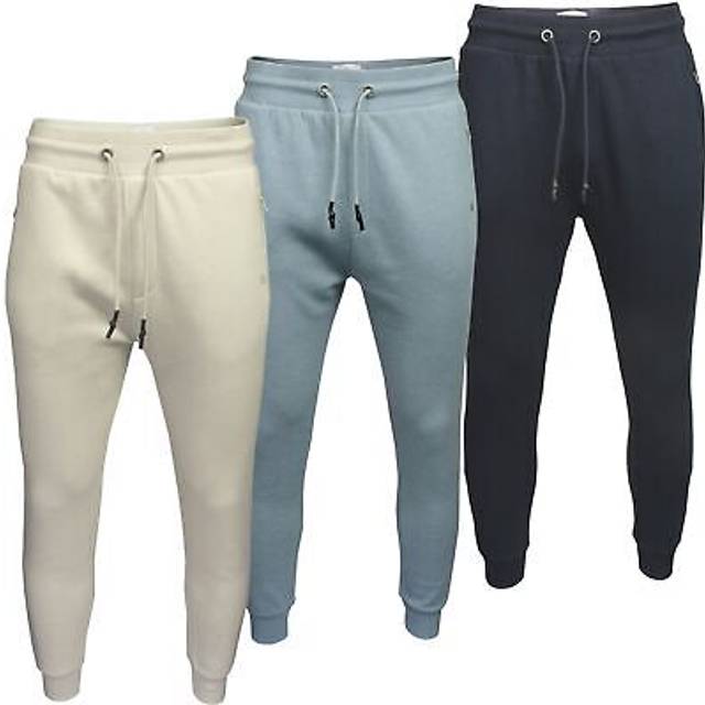 Xact Mens Slim Fit Joggers Sweatpants Zip Pockets Soft Touch Casual Gym Bottoms