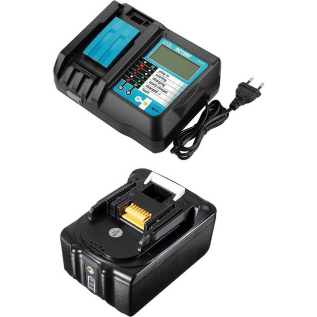 (AU Plug) Replacement Battery Charger 18V 4A LiIon Battery Replacement Power Tool Battery with LCD Display for Makita