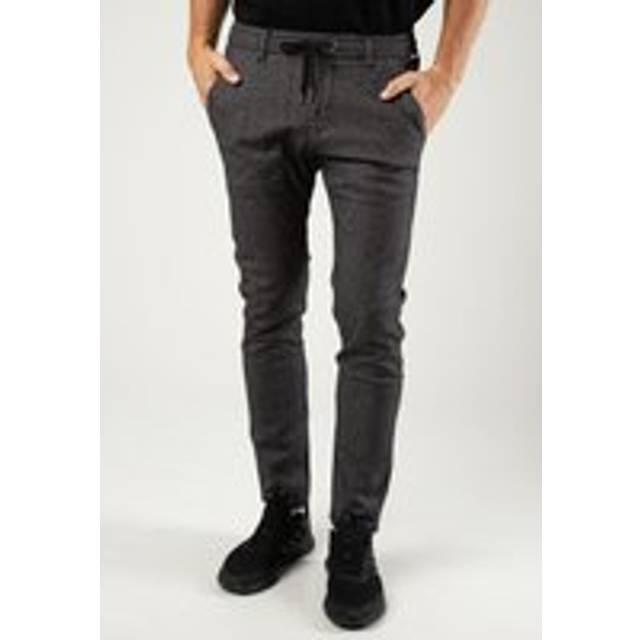 REELL - Reflex Chino Easy Pant Dark Grey Herringbone - Pants - grey - S / L34 - 98% Cotton, 2% Elastane,Cotton