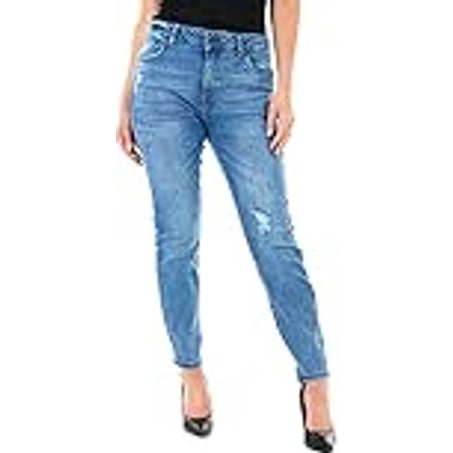 Casual Style Classic Stretchy Ripped Skinny Fit Denim Jeans - Mid Blue - 27R