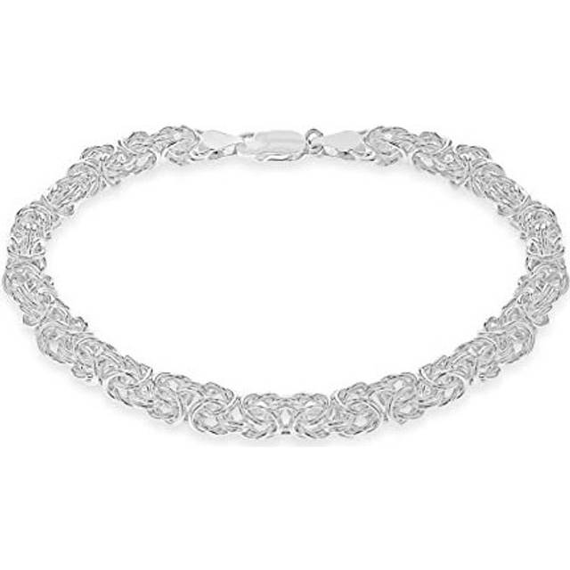 Tuscany Silver Sterling Silver 100 Byzantine Bracelet of 20cm/8.5&#34;