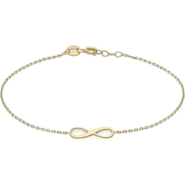 The Love Collection 9ct Infinity Bracelet, Gold, Women