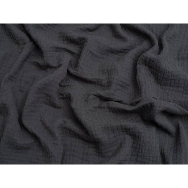 Minerva Core Range Cotton Triple Gauze Fabric Dark Grey