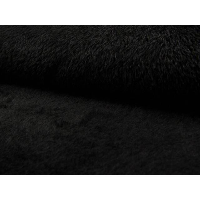 Deadstock Monaco Faux Fur Fabric Black