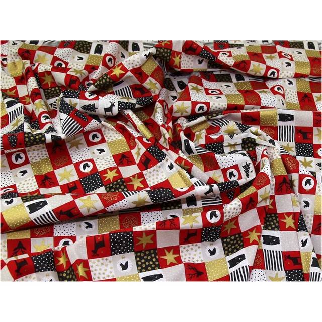 Deadstock 100% Cotton Fabric Red
