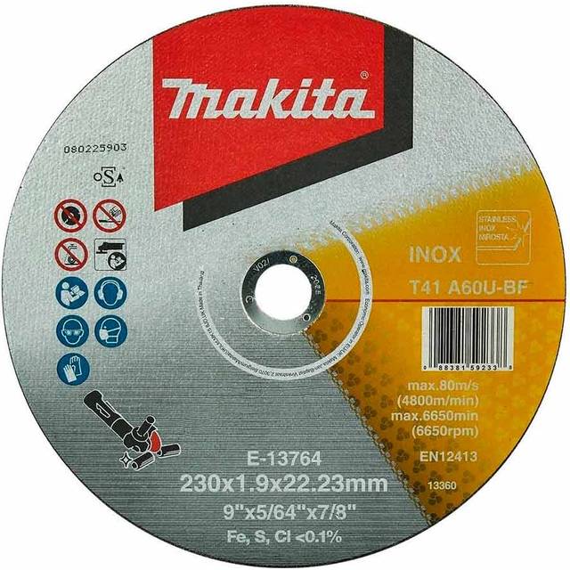 Makita A60U Thin Stainless Steel Cutting Discs 230mm Pack of 1