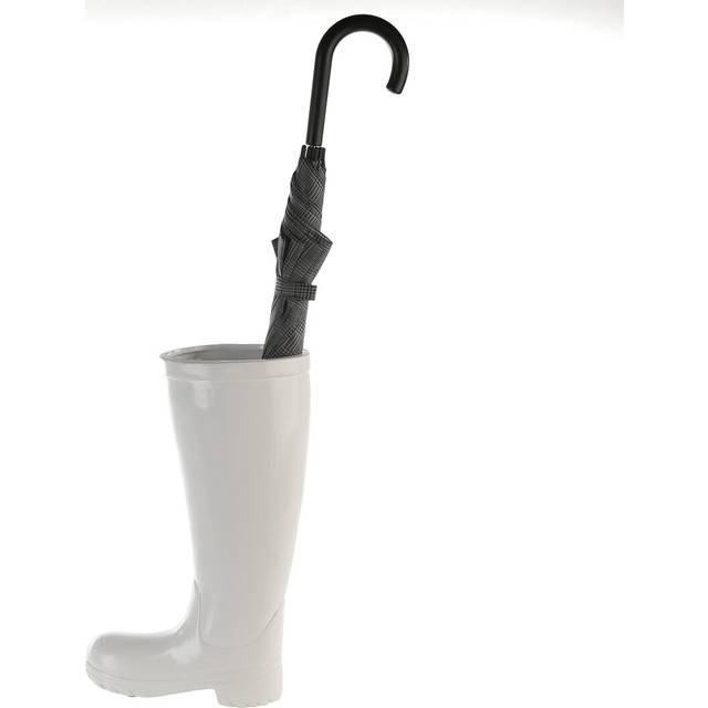 Litzy Ceramic Freestanding Umbrella Stand - White (45cm H X 26cm W X 11cm D)