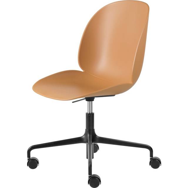 GUBI Beetle Meeting Chair office chair Amber brown-black