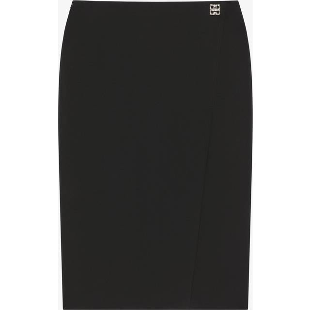 Givenchy Women's Wool Skirt With 4G Detail in Black | Size 38 | BW40V615CT001 (38)