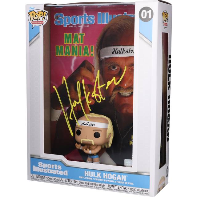 Hulk Hogan Autographed Mattel Sports Illustrated Mat Mania Pop! Covers Funko Figurine