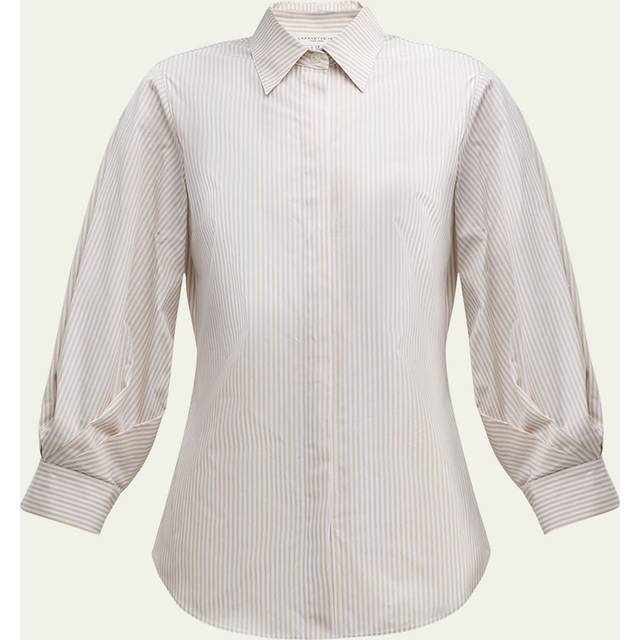 Lafayette 148 New York Balloon Sleeve Slim Blouse