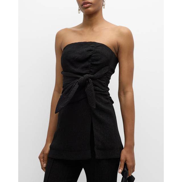 Ganni Strapless Top in Black - Black. Size 32 (also in 34, 36). (32)