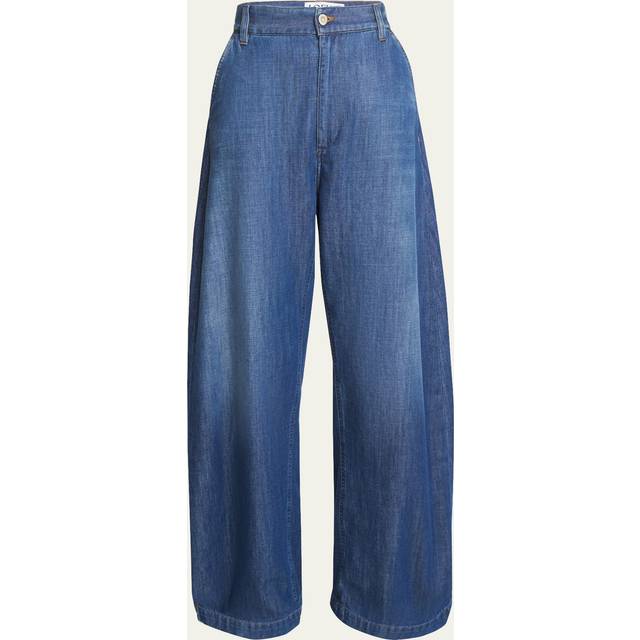 Balloon-Leg Denim Pants - WASHED BLU - 42 FR (10 US)
