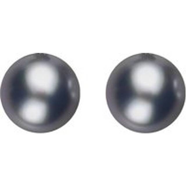 Sterling Silver 4mm Black Freshwater Pearl Stud Earrings