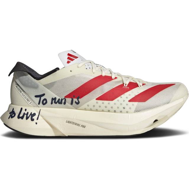 adidas Adizero Adios Pro 3 'To Run Is To Live' GW7261 - Beige/Red - 10.5