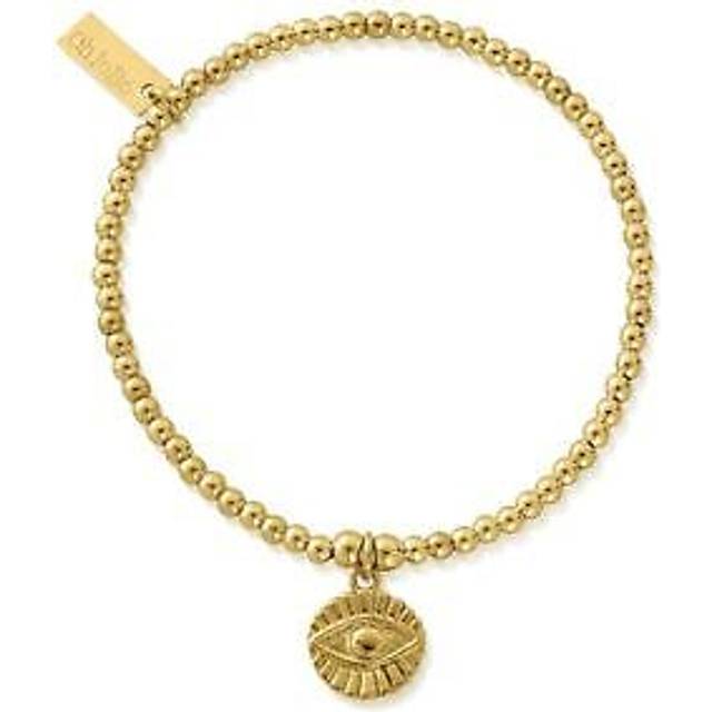 Chlobo gold cute charm evil eye sunray bracelet