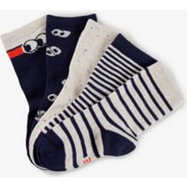 Kids' Socks 5-pack - Patterns - Steel Blue