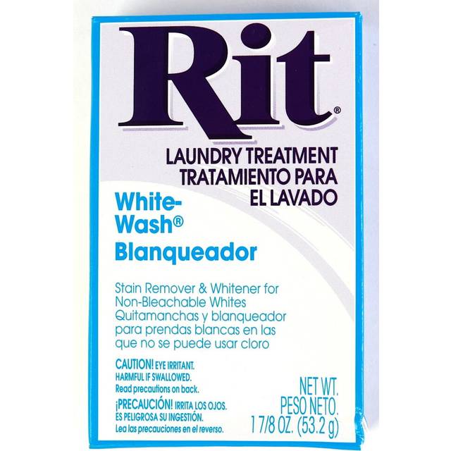 Rit Dye Laundry Treatment White-wash Stain Remover and Whitener Powder, 1-7/8 oz, White, 10-Pack