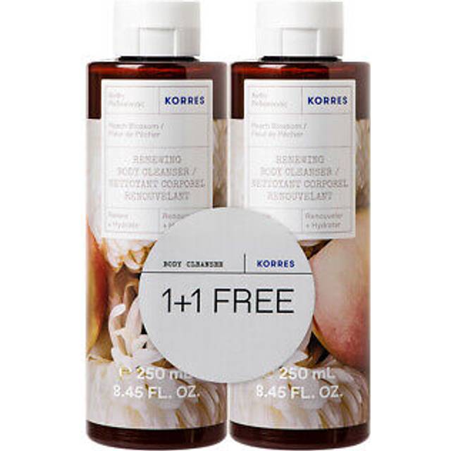 Korres Peach Blossom Shower Gel 1+1 Gift Set (Worth £28)