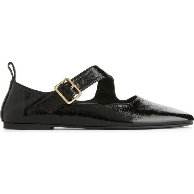 ARKET Mary Jane Leather Ballet Flats -Black, 36