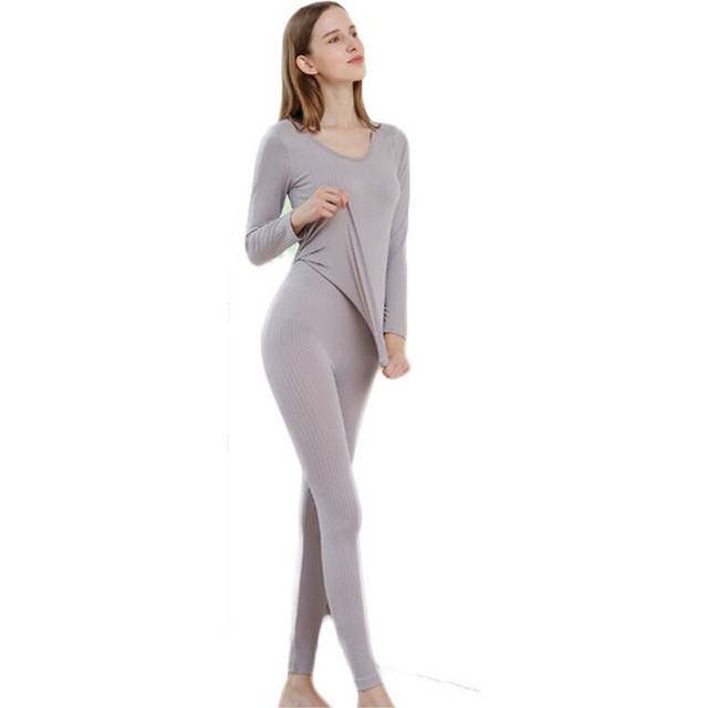 (white) Ladies Thermal Loungewear Set